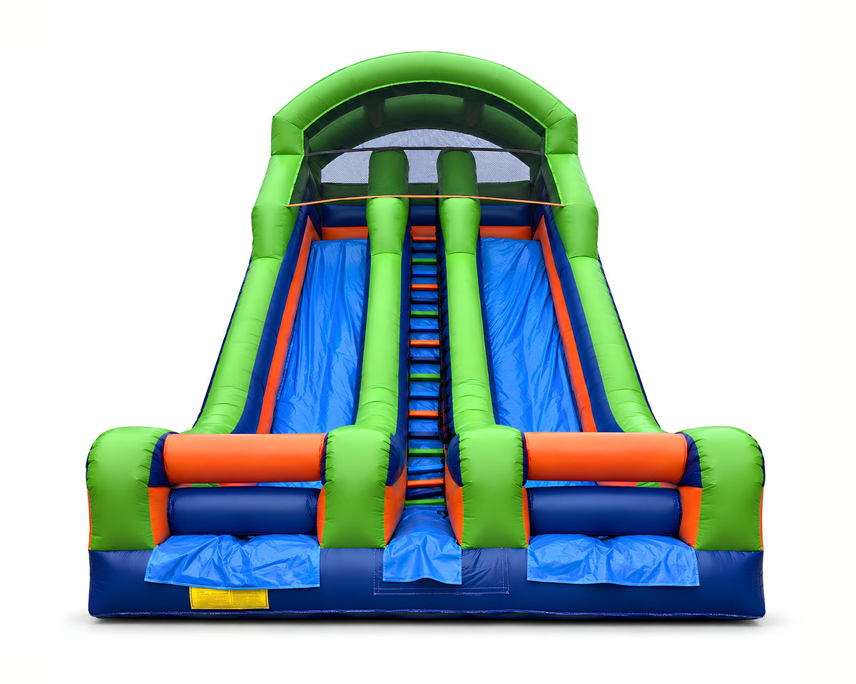 Toboggan Géant Double Piste 9 × 5 × 7 m, packshot sur fond blanc