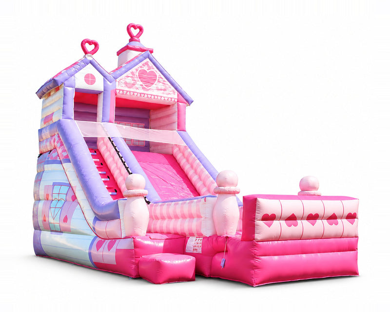 Toboggan Géant Palais Rose 8 × 4,5 × 7,5 m, packshot sur fond blanc