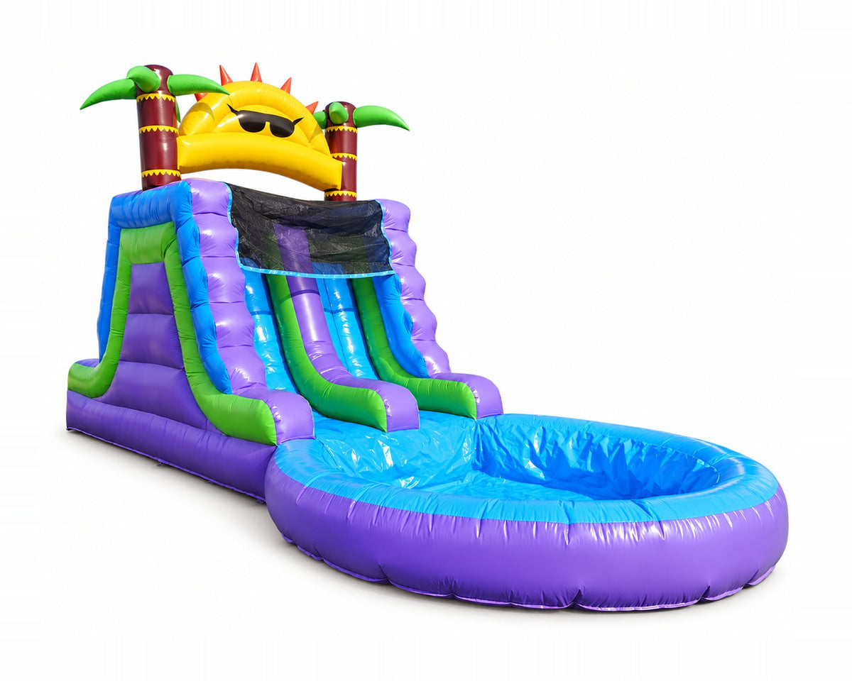 Toboggan Aquatique Soleil 7,3 × 2,75 m, packshot sur fond blanc