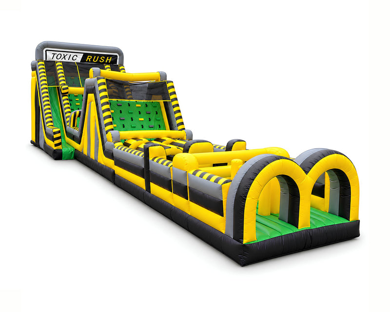 Parcours Géant Toxic Rush 21 × 5,9 × 6,5 m, packshot sur fond blanc