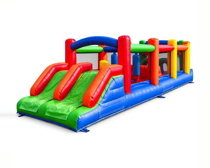 Parcours Junior Double Toboggan 7,6 × 2,5 m, packshot sur fond blanc