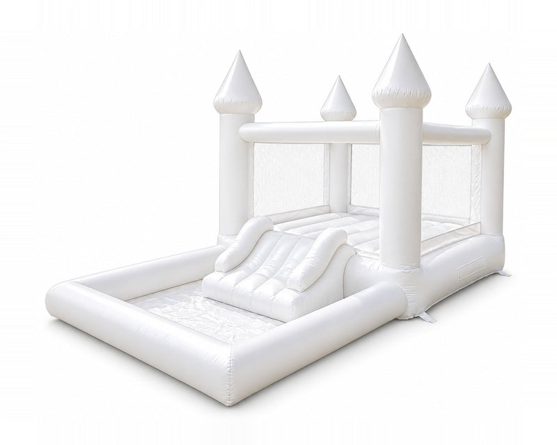 Château Blanc Piscine à Balles 4 × 2,5 m, packshot sur fond blanc