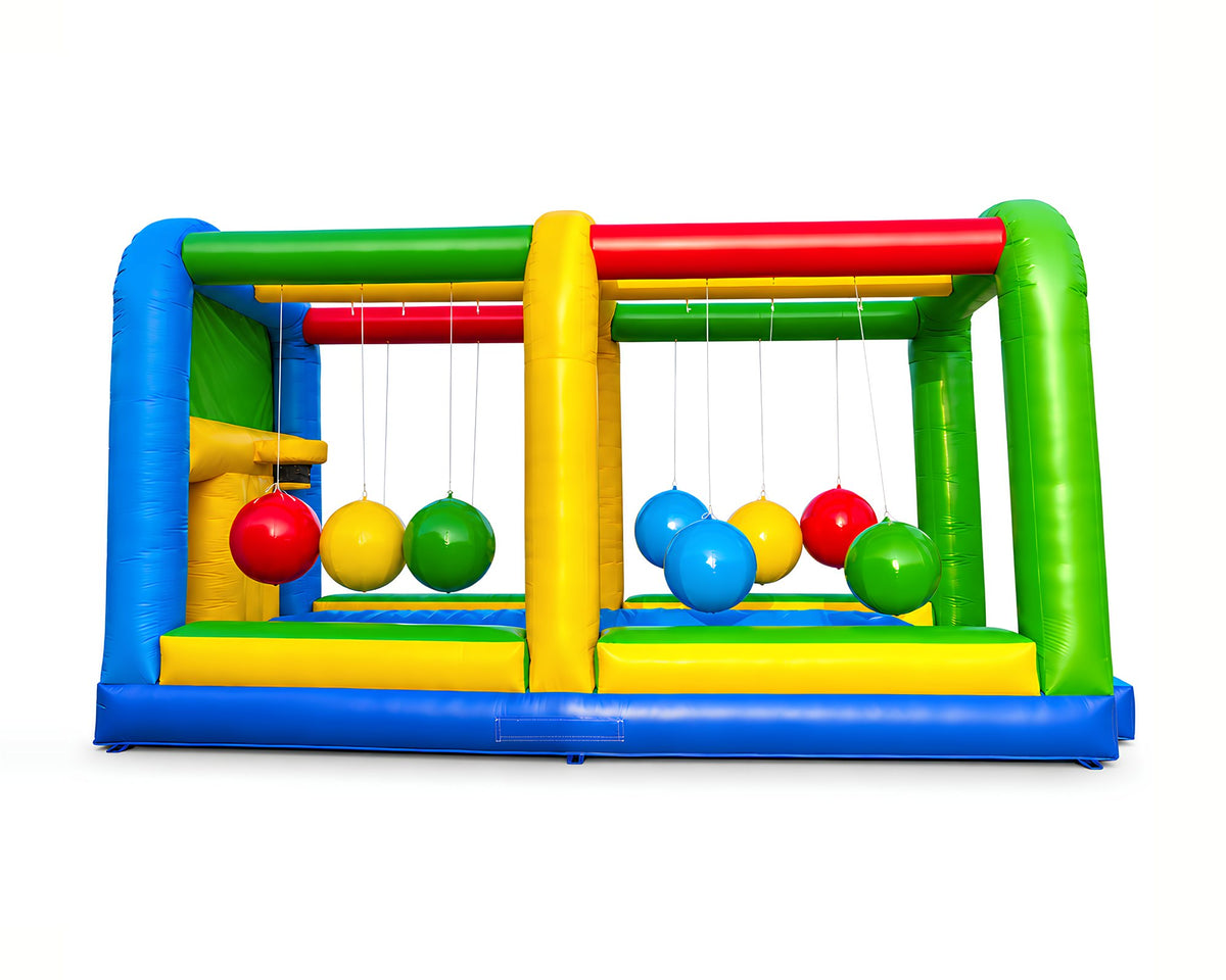 Jeu Esquive des Boules 9 × 4 × 4,5 m, packshot sur fond blanc