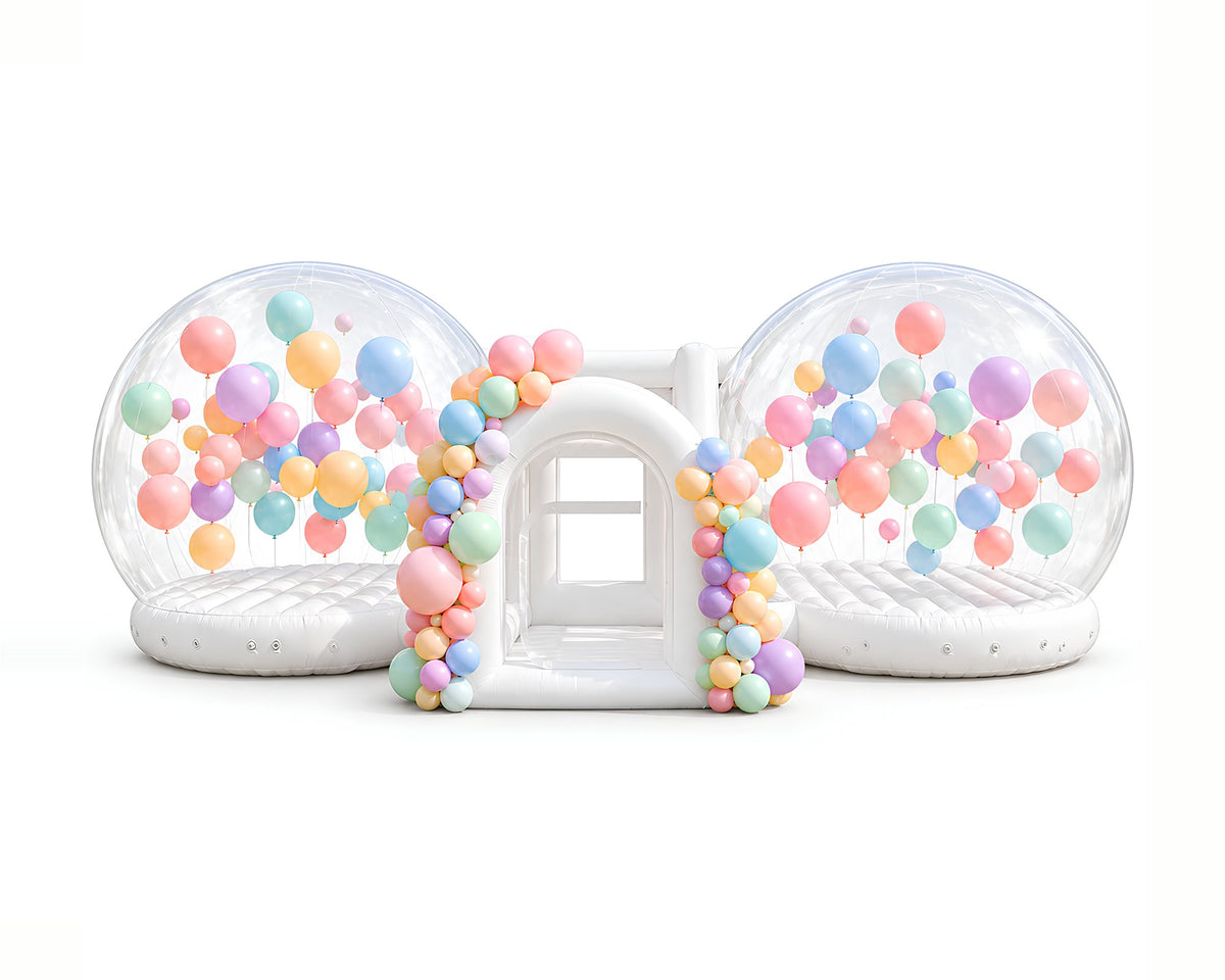 Double Bulle Ballons 7,6 × 3,8 m, packshot sur fond blanc