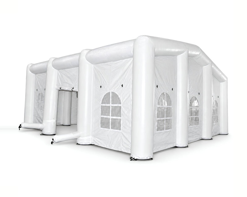 Tente de Réception Blanche 9 × 8 × 4,5 m, packshot sur fond blanc
