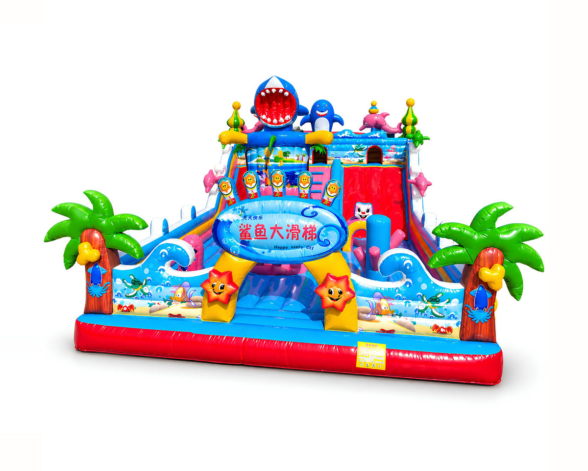 Aire de jeux Géante Monde Marin 8 × 15 m, packshot sur fond blanc