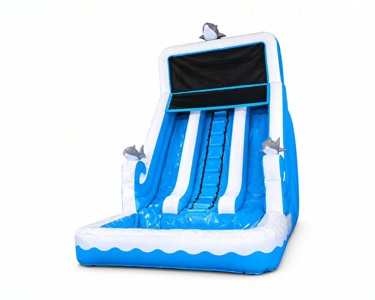 Toboggan Géant Vague Océan 4 × 6 × 7 m, packshot sur fond blanc